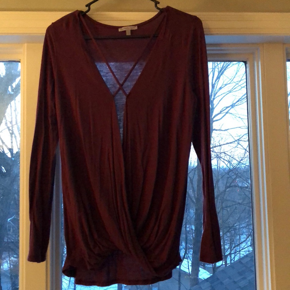 Maroon top